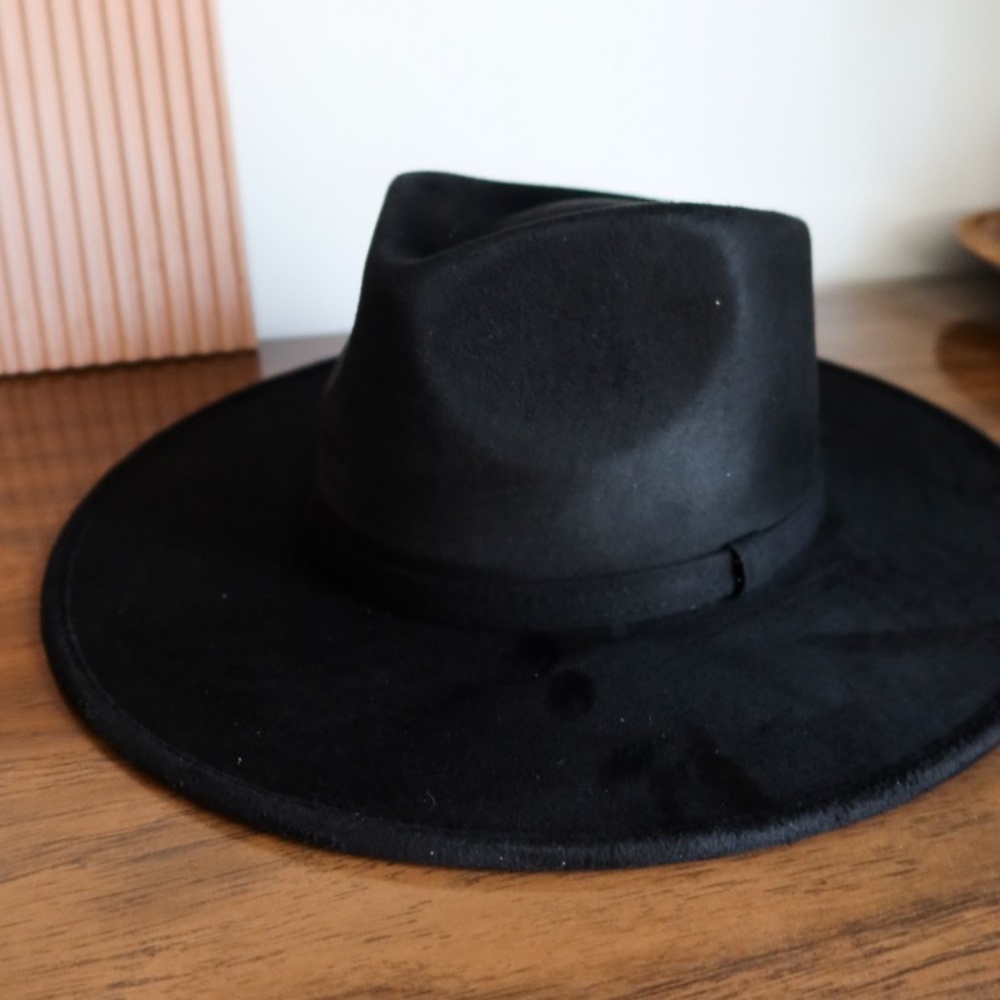 Black Suede Ranch Hat